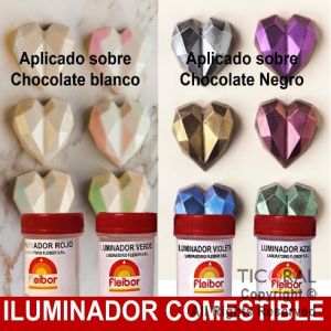 F.ILUMINADOR COMESTIBLE POLVO ROJO 3GR x 4